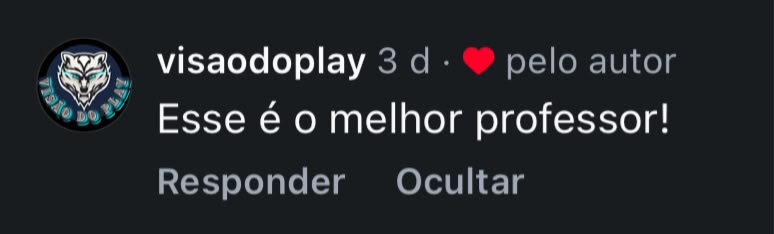 Aluno afirma que Guilherme Vazan é o melhor professor