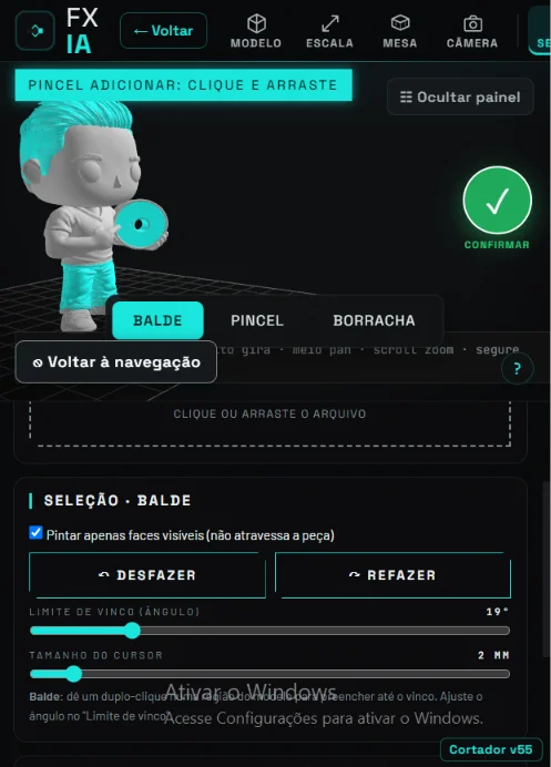 Ferramenta Editor de Corte